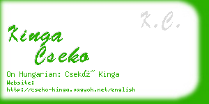 kinga cseko business card